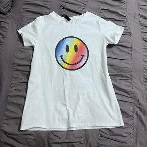 White Smiley T Shirt